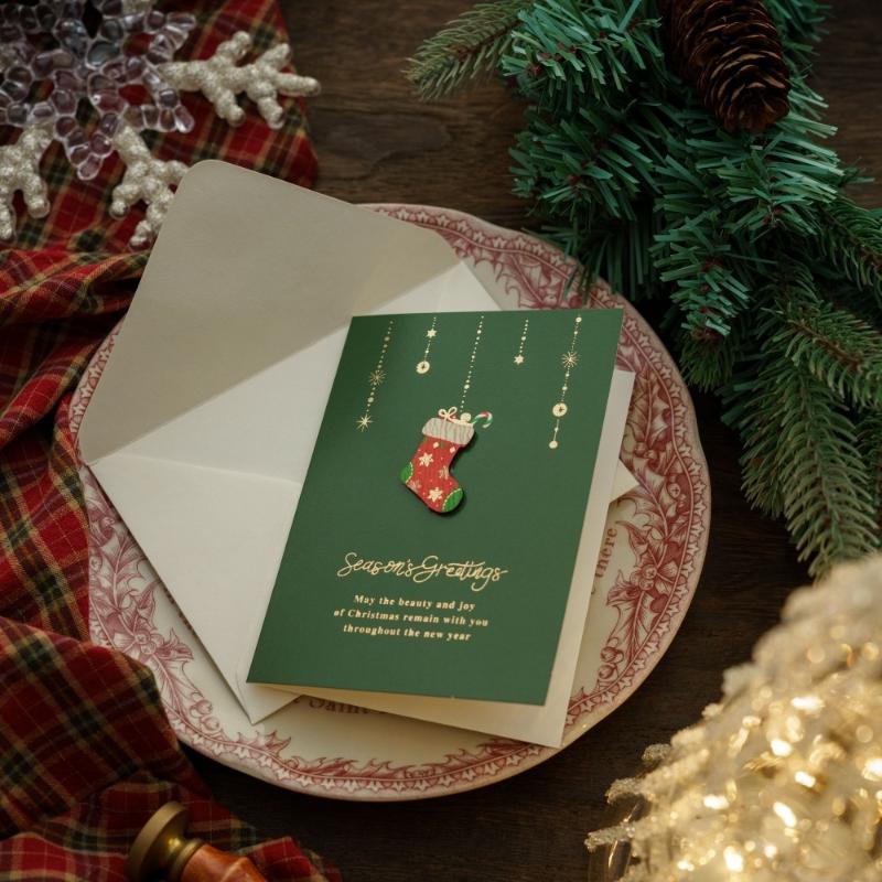 Merry Christmas Cards Set With Envelope New Year Wishes Christmas Gifts Decorative Greeting Xmas Postcards For Xmas 2026