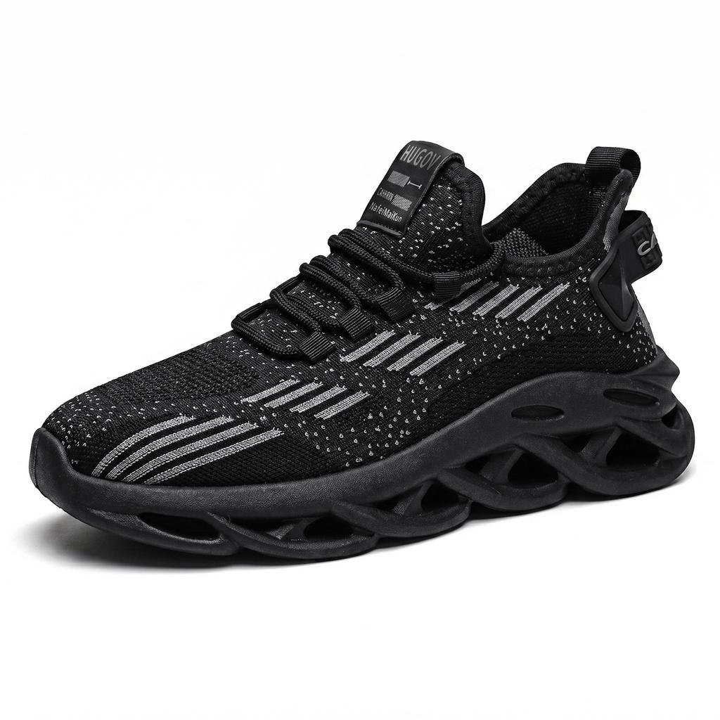 Men Flyknit Mesh Chunky Sneakers Breathable Lightweight Casual Walking Sports Shoes Non Slip Soft Sole Sizes 39-44 Daily Wear