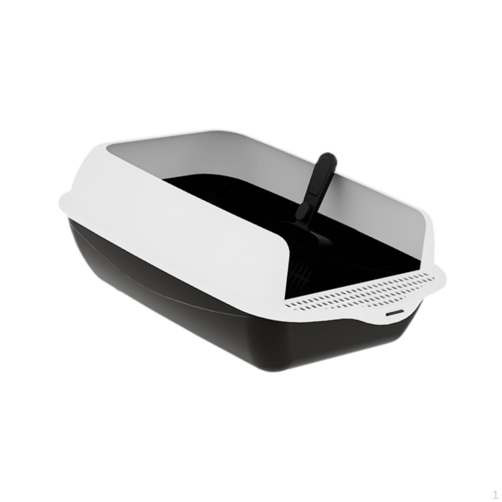 

Кошачий поднос для кошек с высокой кромкой, таблетка для домашних животных, мусорный лоток, полузакрытый, для котят, открытый горшок для чёрный