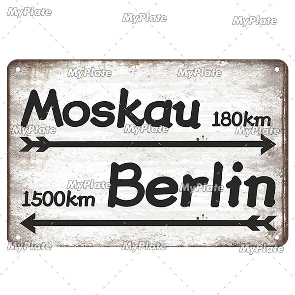 [MaPalte] Vintage German Achtung Sign Metal Sign Tin Sign Decoration Plaque Home Wall Door Decor Bar Sign Home Plate Poster