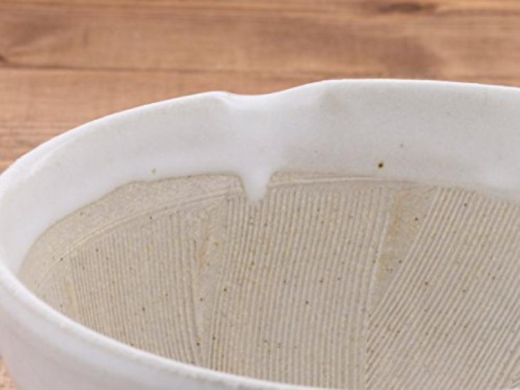 Tableware East Mortar and Porcelain Katakuchi White Bowl, 6-inch, Mortar, Karatsu, 19.7cm