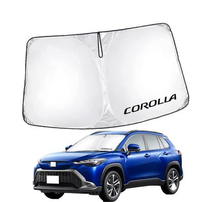 RFVBNKO Neuestes Modell Corolla Corolla Cross Sonnenschutz für Corolla Windschutzscheibe Licht Wärme UV Einfache Installation und Auto Toyota Corolla Sport Exklusiv