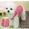 New Puppy Vest Cute Winter Warm Pet Dog Clothes Thickened Floral Prints Cat Clothes Winter Gift