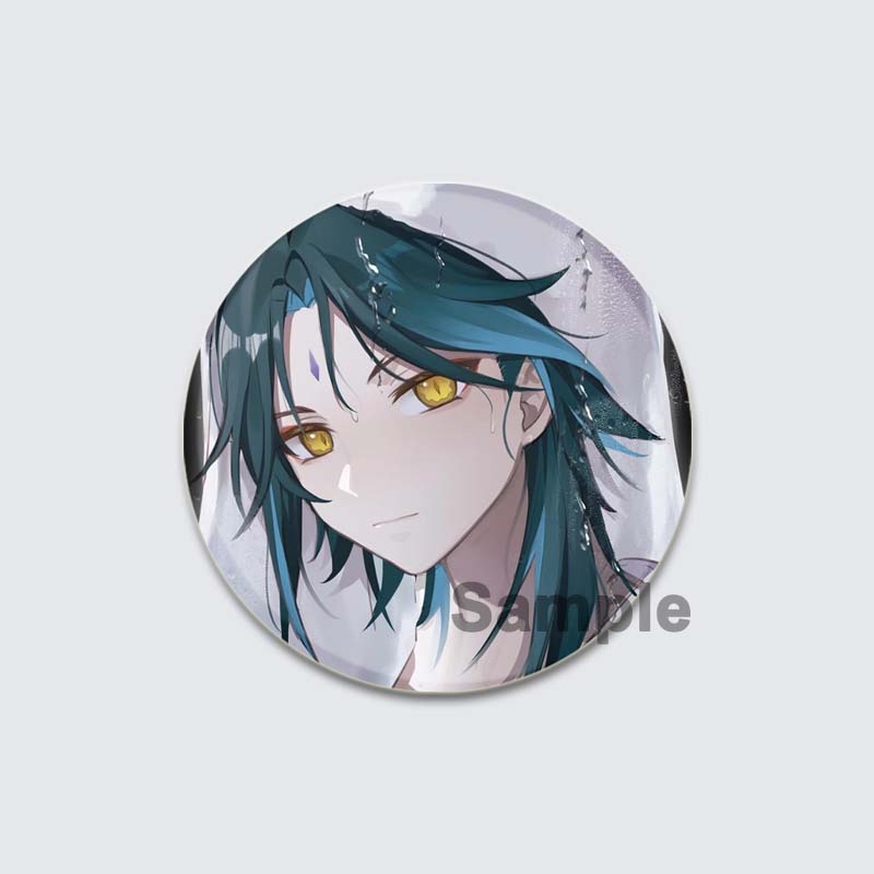 32/44/58 mm Genshin Impact-Abzeichen, Spiel Anime-Mädchen Hu Tao/Venti/Jean, Anstecknadel, 58 mm, runde Brosche für Rucksack, Kleidung, Zubehör, Schmuck, Geschenk