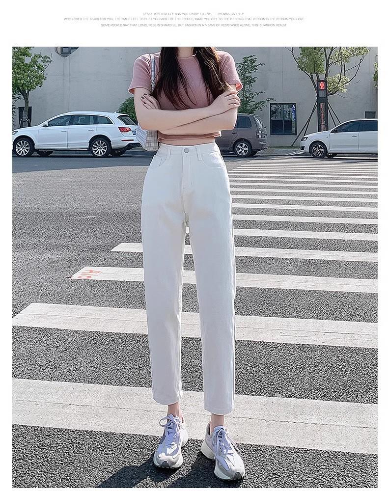 Women's Black High-Waisted Slimming Harem Jeans - 2024 Spring/Autumn Collection