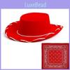 Style Kids Cowboy Hat And Scarf Outfit With Sewn Fabric For Costume Events And Gifts