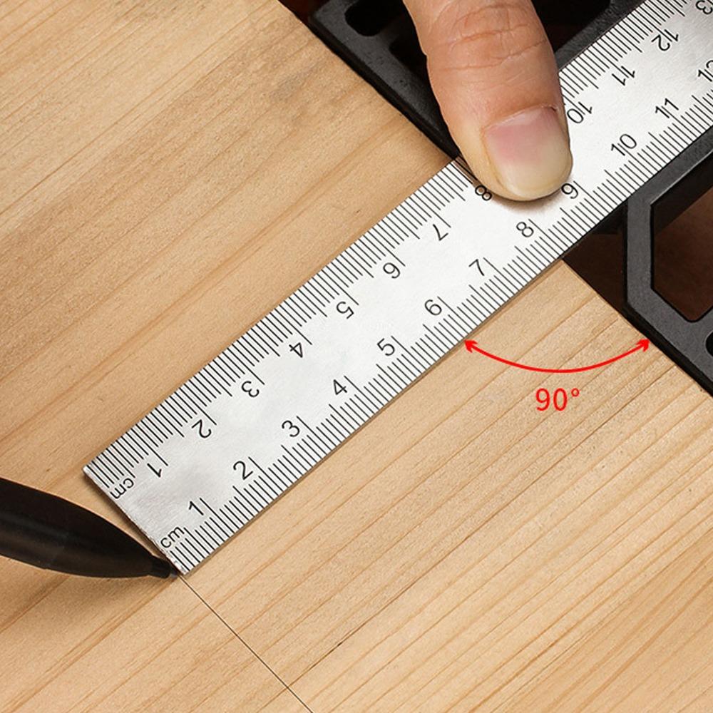 Stainless Steel Angle Protractor 12-Inch Adjustable Protractor Square  Woodworking