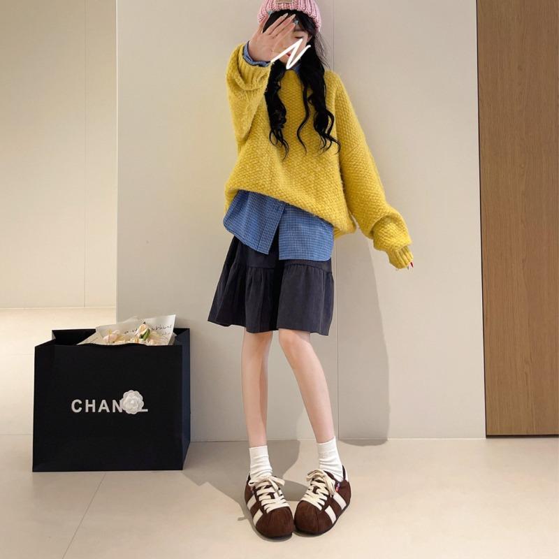 Autumn new retro inner height increase Merad lace-up big head casual board shoes women