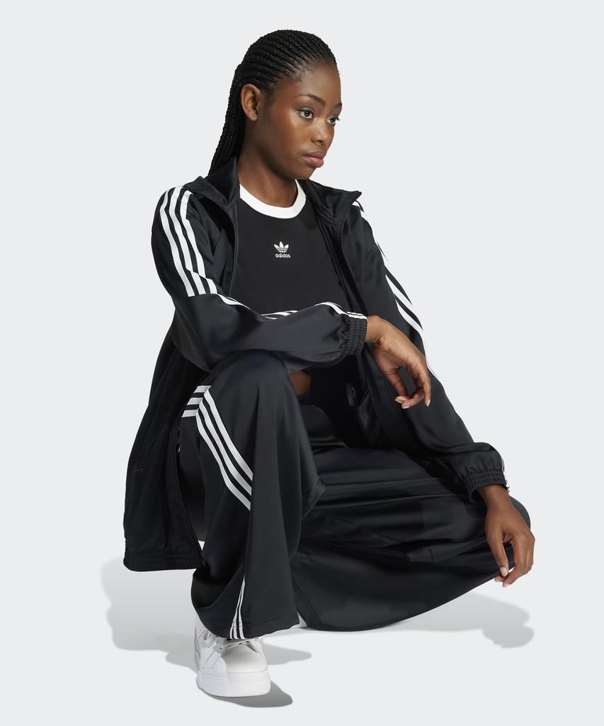ADIDAS Satin Wide Leg Track Pants - Black:White / Iu2520