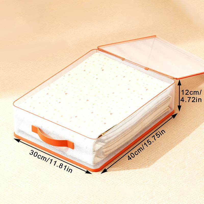 Plastic Blanket Storage Bag With Zipper, Clear Clothes Storage Bag, Foldable Closet Organizer, Moving Bags For Blanket, Bedding