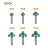 Alloy Router Bit 8mm Shank Collection Including Flat Ballnose V Shaped Cutters for Woodcrafts Projects