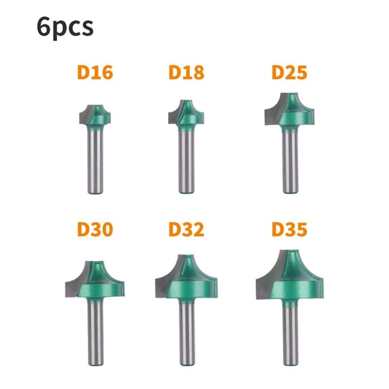 Alloy Router Bit 8mm Shank Collection Including Flat Ballnose V Shaped Cutters for Woodcrafts Projects