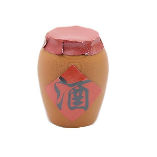 Miniature Liquor Jar Chinese Style Mini Decorative Wine Jar Model Toy DIY 1/12 Dollhouse Kitchen Dining Room Table Decoration Accessories