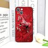 Fashion Chinese-Style Red Horse Print Phone Case for iPhone 17 16 12 11 14 13 15 Pro Max 13 Mini X XS MAX XR 7 8 Plus Soft Cover
