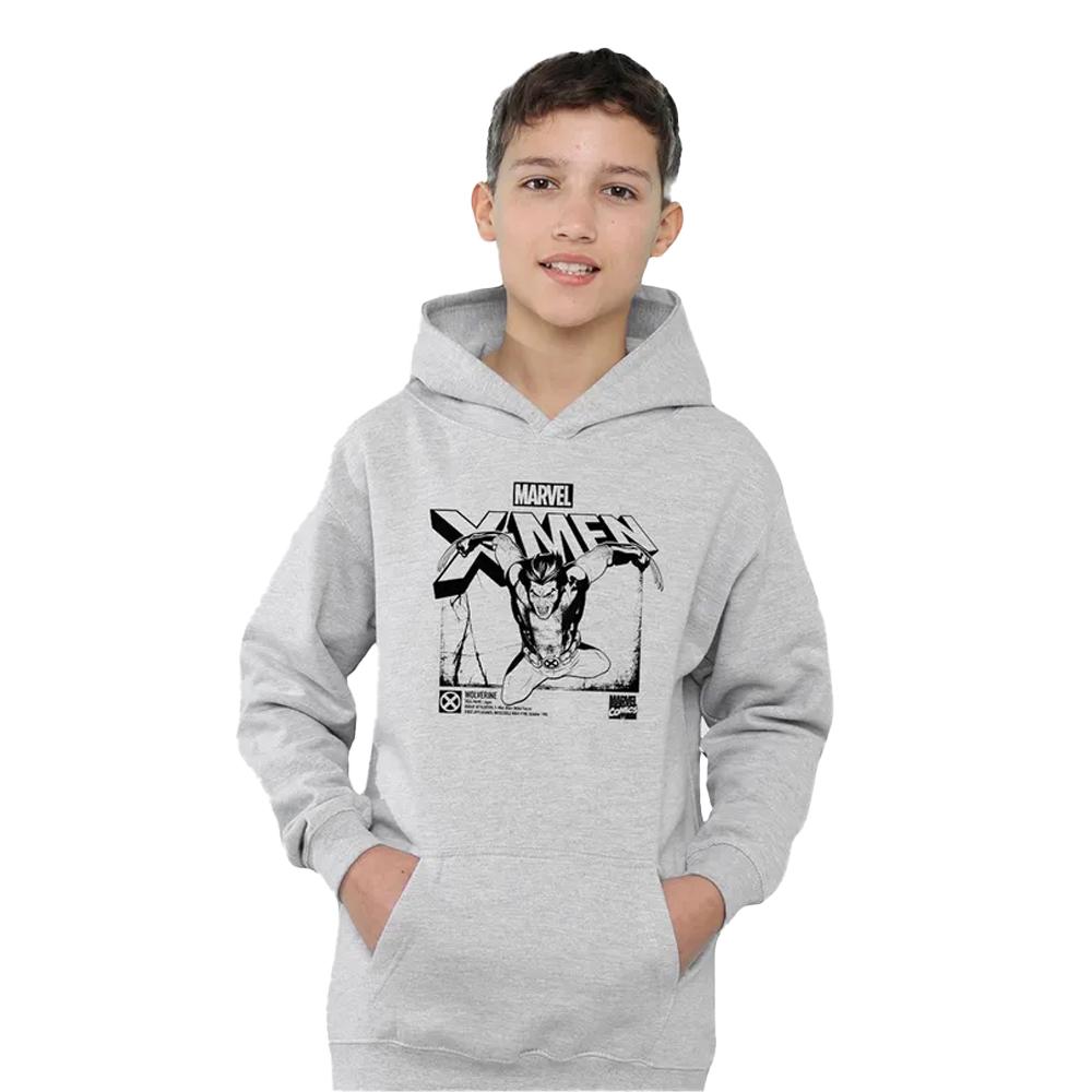 X-Men Childrens/Kids Wolverine Jump Heather Pull Over Hoodie
