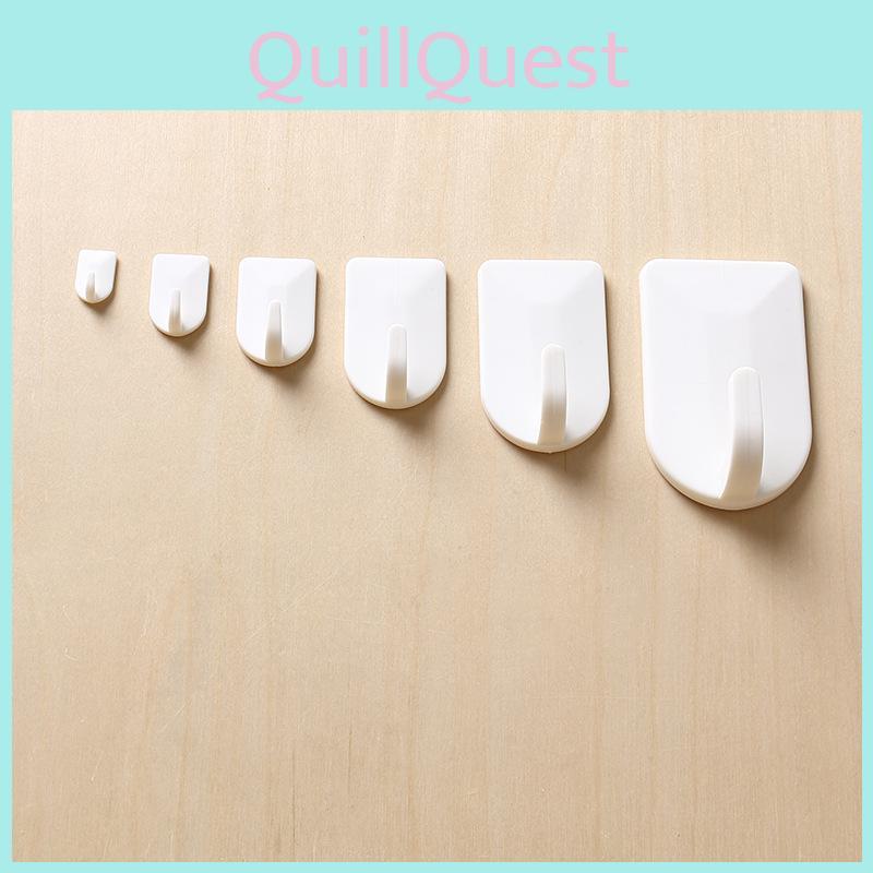 U Shape Plastic Adhesive Hooks Strong Hold Bathroom Kitchen Organization Storage