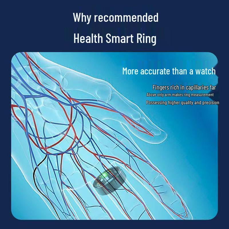 Smart Health Monitoring Waterproof Ring: Sports, Blood Oxygen, Sleep Tracking, Multifunctional Black Technology