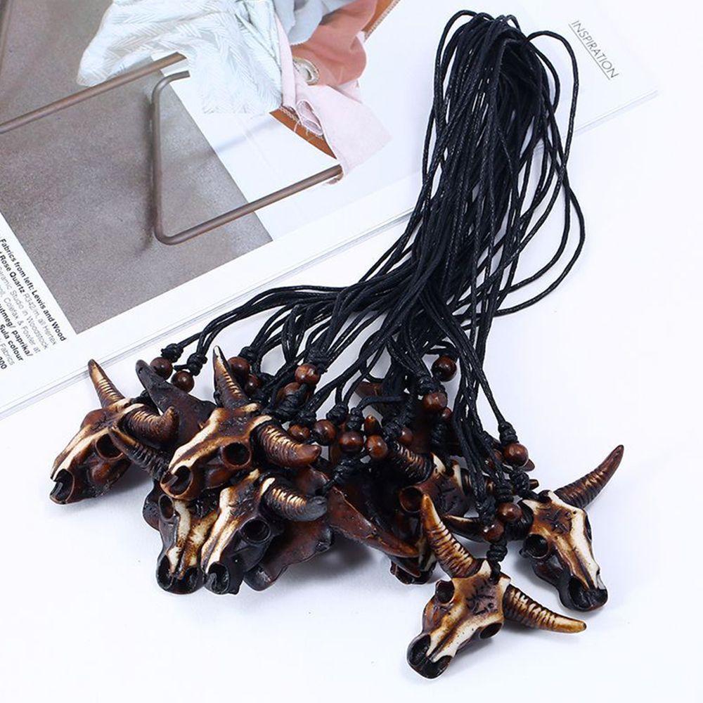 

Бык Подарки Ретро Смола Корова Свитер Цепочка Голова Ожерелье Ювелирные Изделия Череп Быка