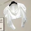 Autumn Vintage Shirts Fashion Women Tops Spring Lantern Sleeve Shirt Women Casual Blouse Loose Shirt Clothes 29536