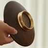 Wooden High Foot Tray Brass Base Fruit Tray Living Room Coffee Table Home Snack Dessert Cake Dish Dessert Candy Plate Home Decor