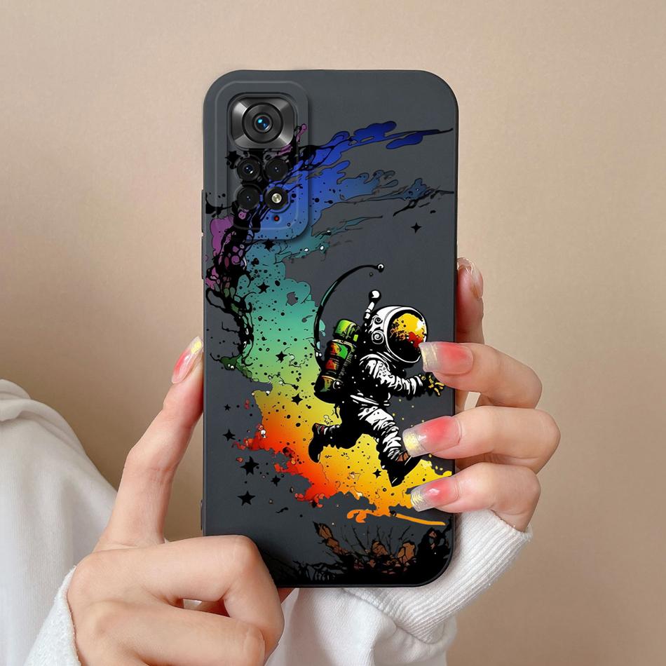 Cute Cartoon Case For Redmi Note 11 Pro Plus Back Cover Liquid Silicone Camera Protector For Xiaomi Redmi Note11 Phone Cases