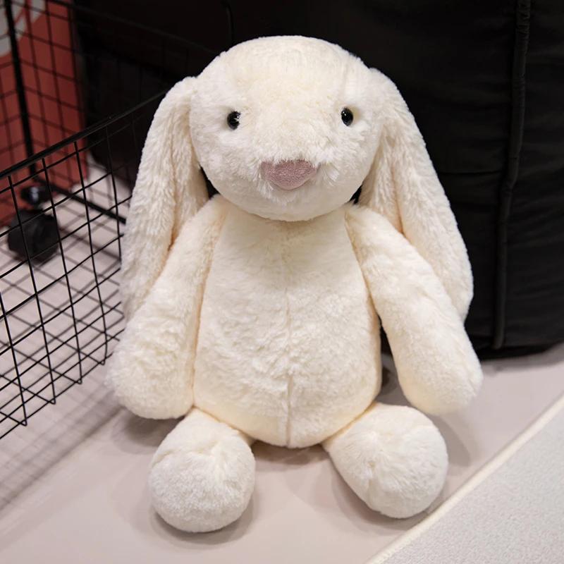 30cm Bunny Rabbit Plush Toy Soft Stuffed Long Ear Bunny Doll Funny Baby's Sleeping Companion Delicate Home Decoration Kids Gifts