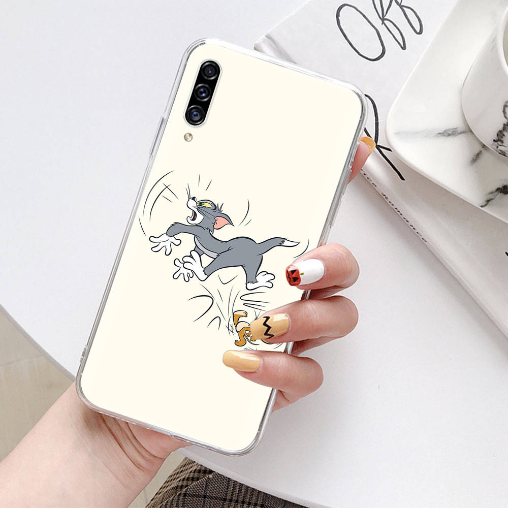 Transparent Case for Samsung A04 A14 A23 A34 A54 M23 M33 M52 M53 Realme Narzo 50 50I 50a Prime C35 C55 C30S 10 9 Pro T-92 Tom Jerry Cat