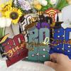 Class of 2025 Graduation Table Sign High School College Graduates Bachelor Hat Wooden Sign with Base Home Graduation Ceremony Party Decoration