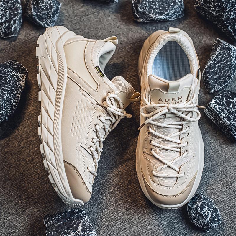 

New men s shoes outdoor casual board shoes platform heightening dad shoes men s sports shoes 44 бежевый