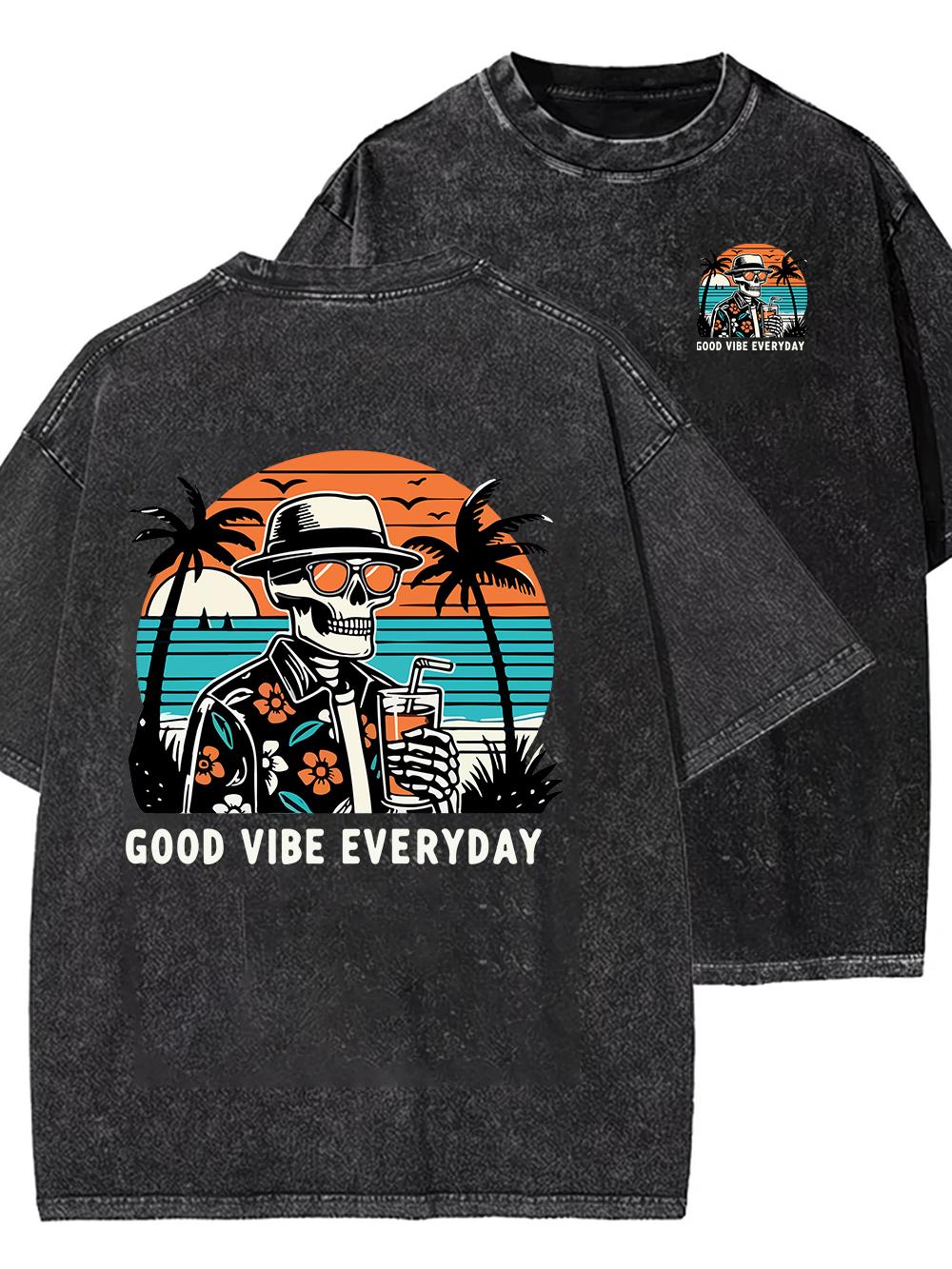

Vintage Washed Printing Unisex Women Clothes Fashion Loose Tops Creativity Casual T Shirt Pattern Loose Tshirts Couple Yk Top 2XL