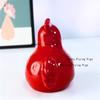 1pc Ceramic Zodiac Rooster Mascot White/Red Rooster Ornament Home Decoration Desktop Animal Ornaments Ceramic Craft Animal