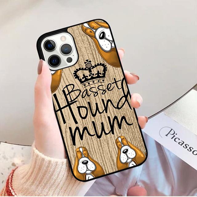 Basset Hound Dog Phone Case Back Cover for iPhone 17 Air 16 15 14 13 11 12 Pro Max Plus Shell Coque