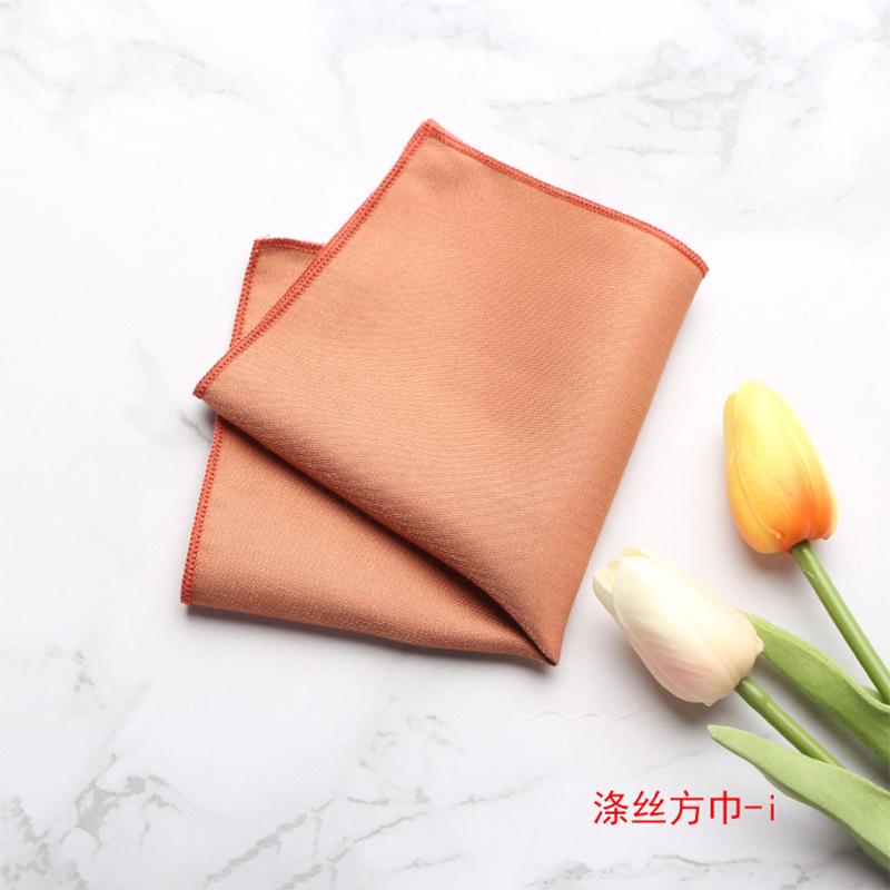 Męska Kieszonka do Garnituru Jednolity Kolor Kieszonkowa Chusteczka do Garnituru Ślubna Chusteczka Mała Kwadratowa Apaszka Apaszka Piersiowa Akcesoria Jedwabna Apaszka Chusteczka