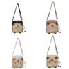 Capybara Cute Mini Nylon Crossbody Bag With Zipper Pocket For Daily Use