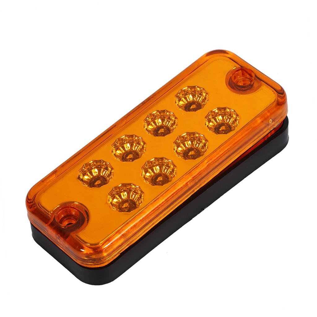 6pcs 8 LED Clearance Side Marker Light Indicator Lamp Truck Trailer Lorry Yellow