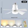 5-blade/6-blade Remote Control Ceiling Fan with LED Light Silent Electric Timing Mini 3-speed for Living Room Dining Room Lamp