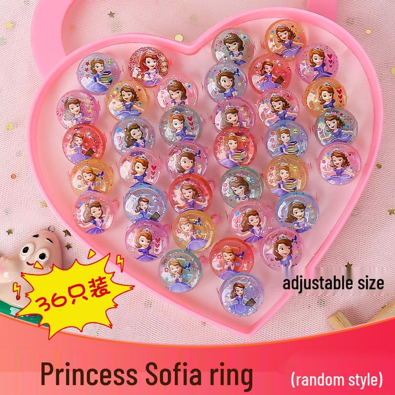 Princess Elsa Frozen Gem Ring for Girls - Cute Diamond Play Accessory