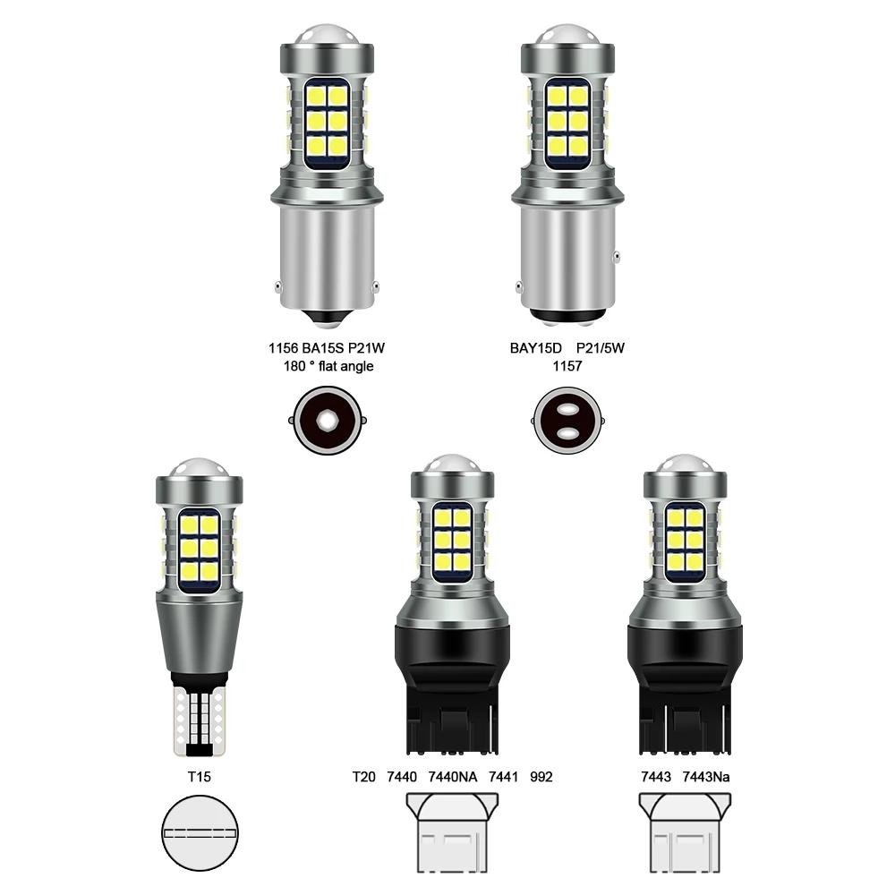 

1 шт. супер яркий автомобильный P21W BA15S 1156 27 Smd Led 3030 7440 7443 T20 автомобильные тормозные лампы дневные лампы автомобильные задние лампы авто лампа заднего хода 7443 белый