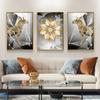 Home Decor Interior Luxury Modern Painting Gold Decoration Canvas Deer Pictures On Wall Loft Frameless Poster Room Decor No Frame