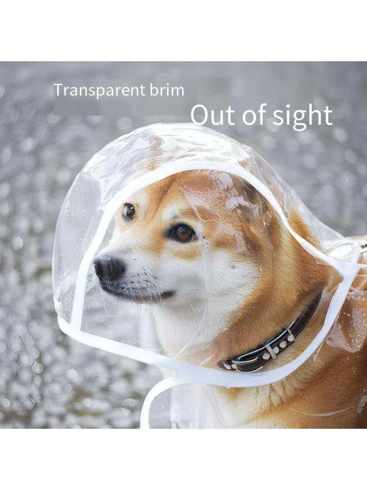 Waterproof Dog Rain Coat Cloak Belly Protection Outdoor Pet Jacket Windproof Lightweight Rainwear Small Puppy Teddy Shiba Walk