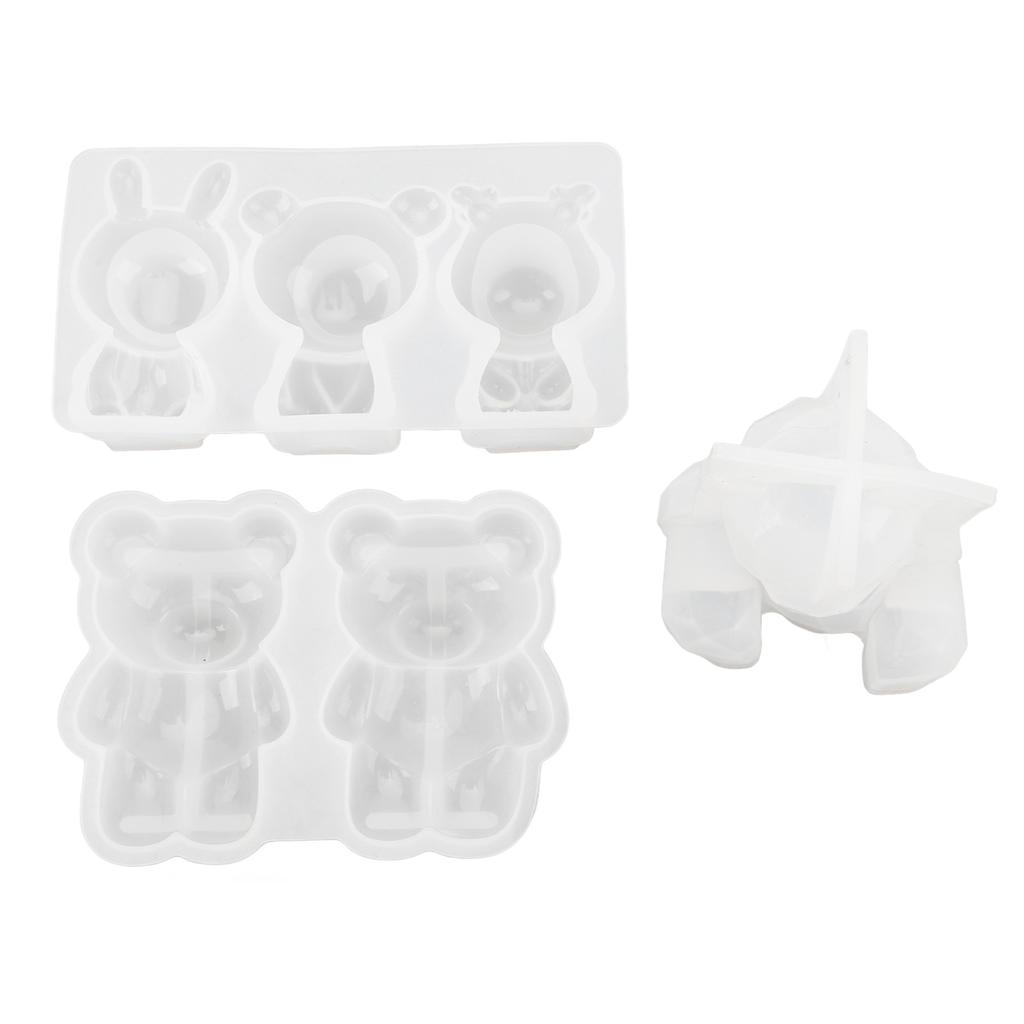 DIY Mould Heat Resistant Easy Release 3D High Toughness Bear Silicone Mould for Table Ornaments