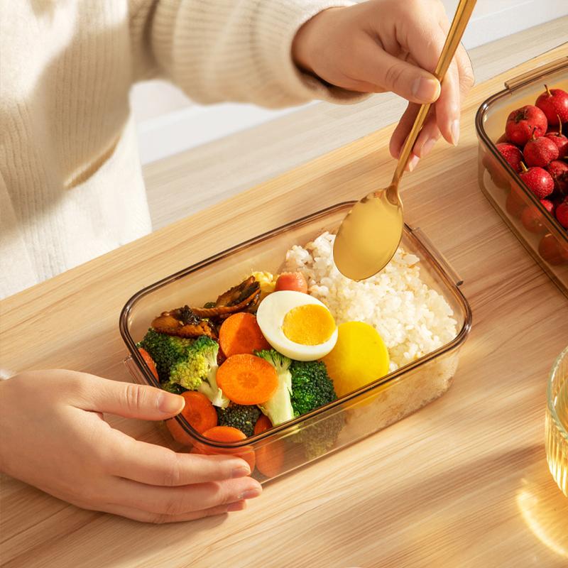 Vacuum Food Storage Box Food Container with Removable Drain Plate Large Capacity Food Dispenser for Fruit Vegetables Bread Snack