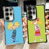 Cartoon Hey Arnold Helga Galvanisiert Handyhülle Für Samsung Galaxy S24 S25 FE S26 Edge S23 Ultra S22 S21 Plus S20 Anti-Fall Airbag