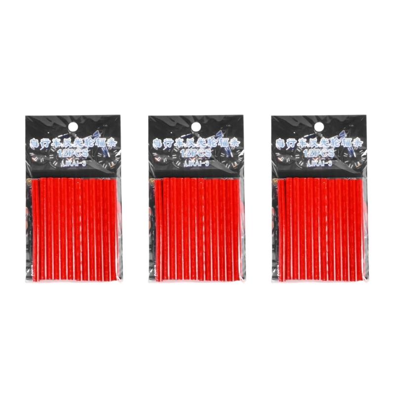36Pcs Bicycles Spoke Skin Waterproofs Bicycles Wheel Spoke Reflectors Tube Kids Bikes Wheel Decoratives Reflectors