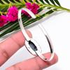 Handmade 925 Sterling Silver Picasso Jasper Gemstone Bangle Cuff-Adjustable Birthstone Bracelet Beautiful Gift For Her
