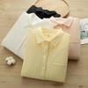 2025 Winter Japanese Style Women's Padded Long-Sleeve Warm Shirt Top