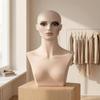 Mannequin Head with Shoulders Realistic Display Bust Sturdy for Jewelers
