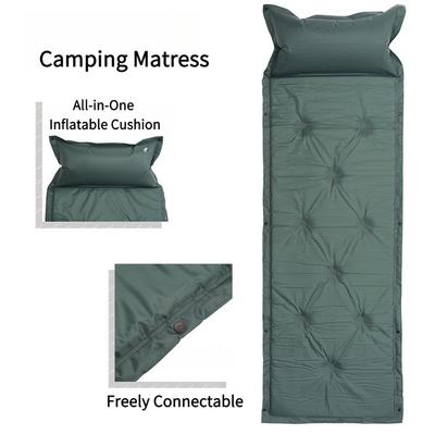 Outdoor Tent Automatic Inflatable Mat Camping Moisture-Proof Inflatable Mattress Spring Outing Portable Inflatable Sofa Cushion Camping Mat