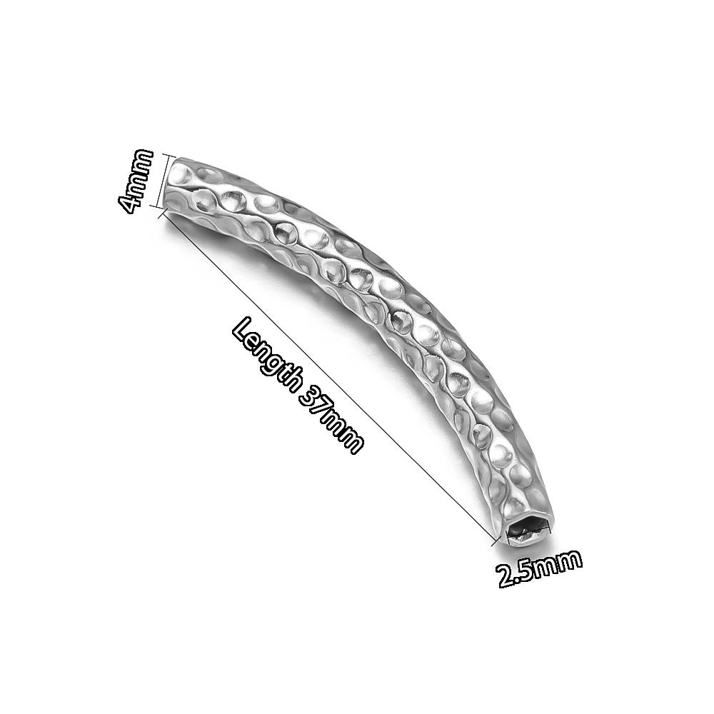 10pcs Stainless Steel Connectors Curved Tube for Jewelry Making Gold Color Straight Beads Bracelet Necklace DIY Jewelry Finding