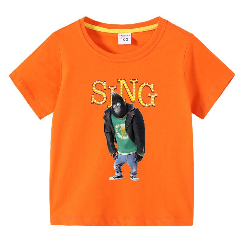 Kinderkleidung Kurzarm-T-Shirts Sing Film Grafik Kinder Sommer Lässig Niedlich Baumwolle T-Shirt
